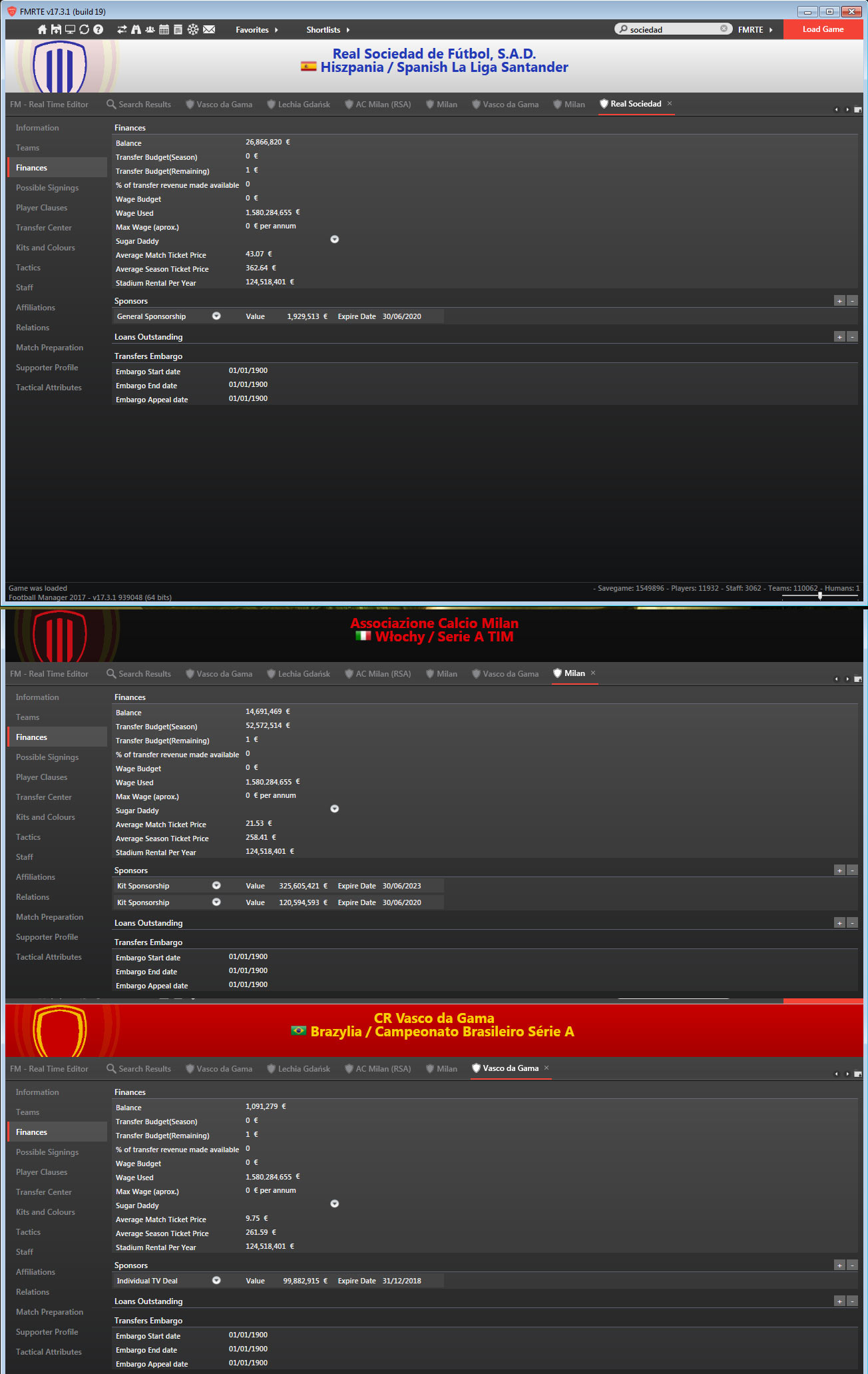 Finances Tab showing weird values, game crashing