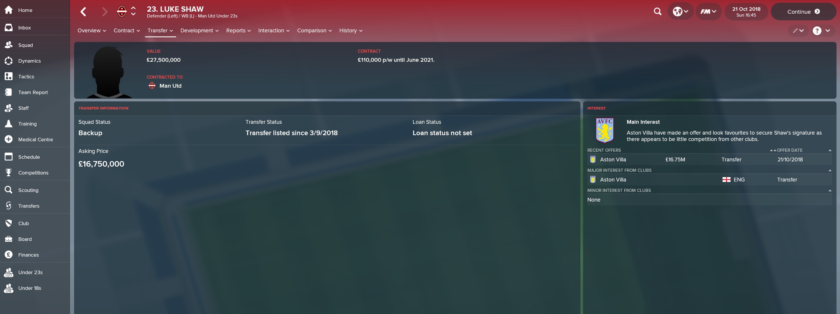 Change Transfer Bid after Accepted prior to completing Transfer