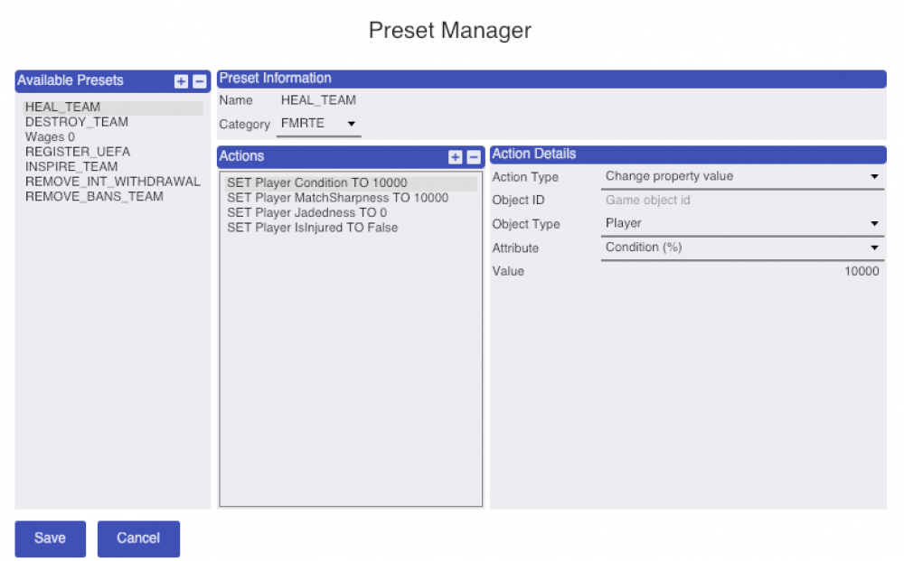 [19] - Custom Presets - Archive - FMRTE